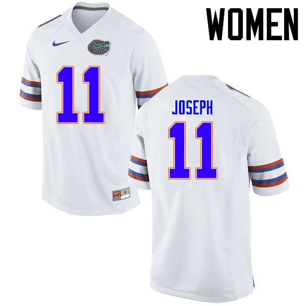 Florida Gators Women #11 Vosean Joseph College Football Jerseys White